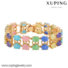 74467 guangzhou fashion imitation jewelry 18k gold snowflak stone bracelets